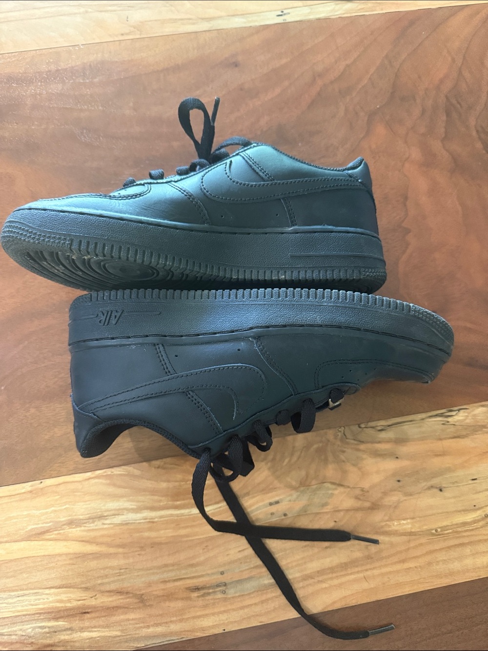 Jordan Air Force 1s Men's All-Black Low-Top Sneakers